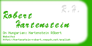 robert hartenstein business card