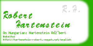 robert hartenstein business card